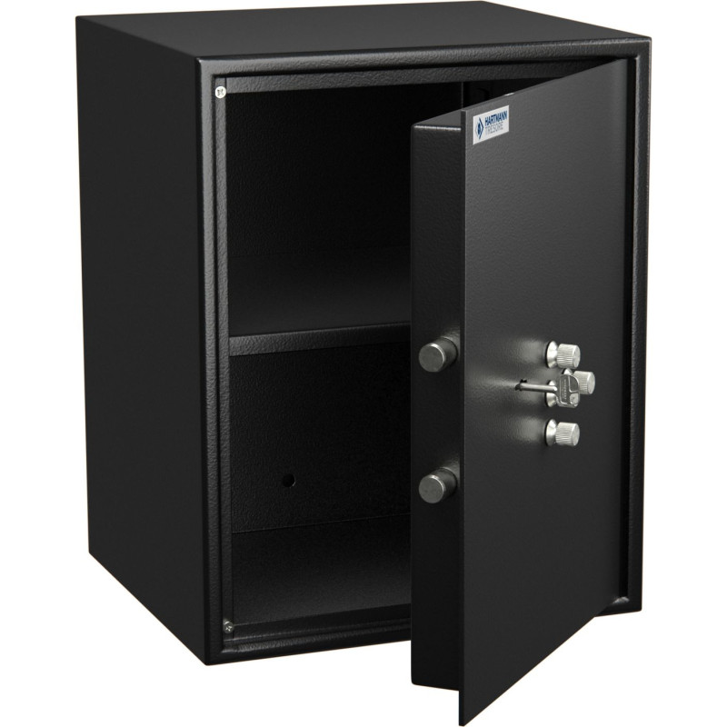 Coffre fort de sécurité - Serrure clé et combinaison mécanique - HARTMANN HT60 - coffre ouvert