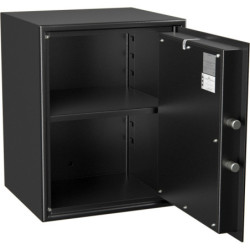 Coffre fort de sécurité - Serrure clé et combinaison mécanique - HARTMANN HT60 - coffre ouvert