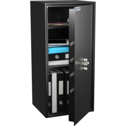 Coffre fort de sécurité - Serrure clé et compteurs - HARTMANN HT135-N2 - coffre ouvert