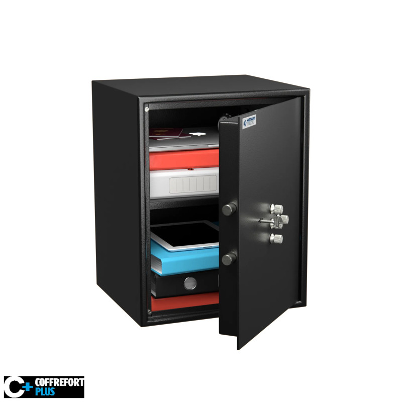 Coffre fort de sécurité - Serrure clé et combinaison mécanique - HARTMANN HT60