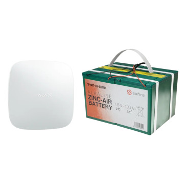 Kit d'alarme autonome batterie 12 mois - AJAX Hub 2 (blanc)