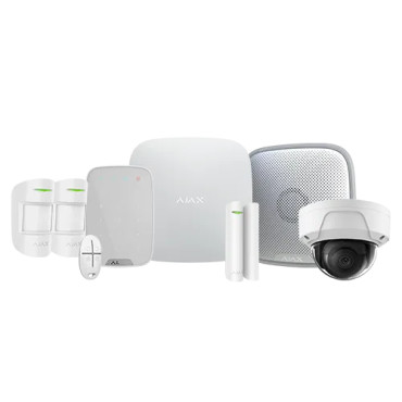Kit d'alarme sans fil complet avec caméra IP dôme - AJAX Hub