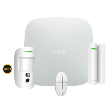 Kit d'alarme sans fil photo-vérification HDR - AJAX Hub 2 (blanc)