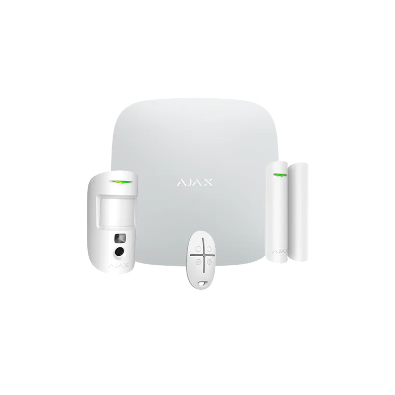 Kit d'alarme sans fil photo-vérification - AJAX Hub 2 (blanc)