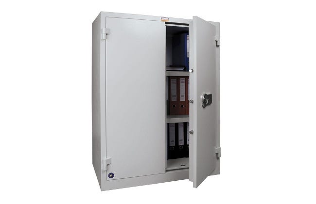 Armoire de sécurité coupe-feu G 1200-FP, one touch, avec portes battantes,  jaune